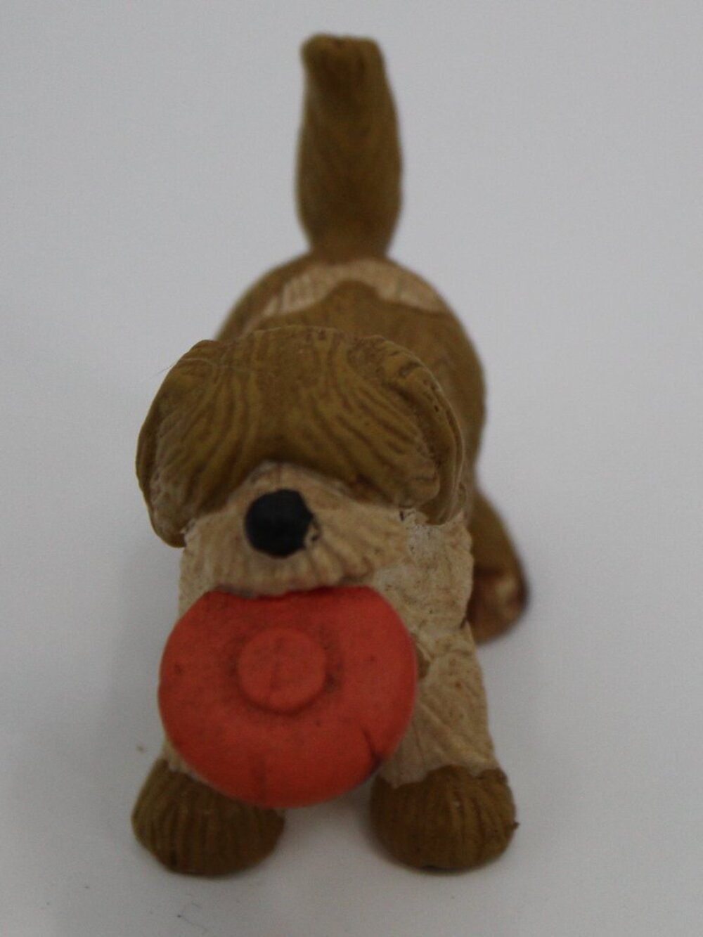 Vintage Muppets Sesame Street Barkley Dog w/Frisbee PVC Figurine by Applause